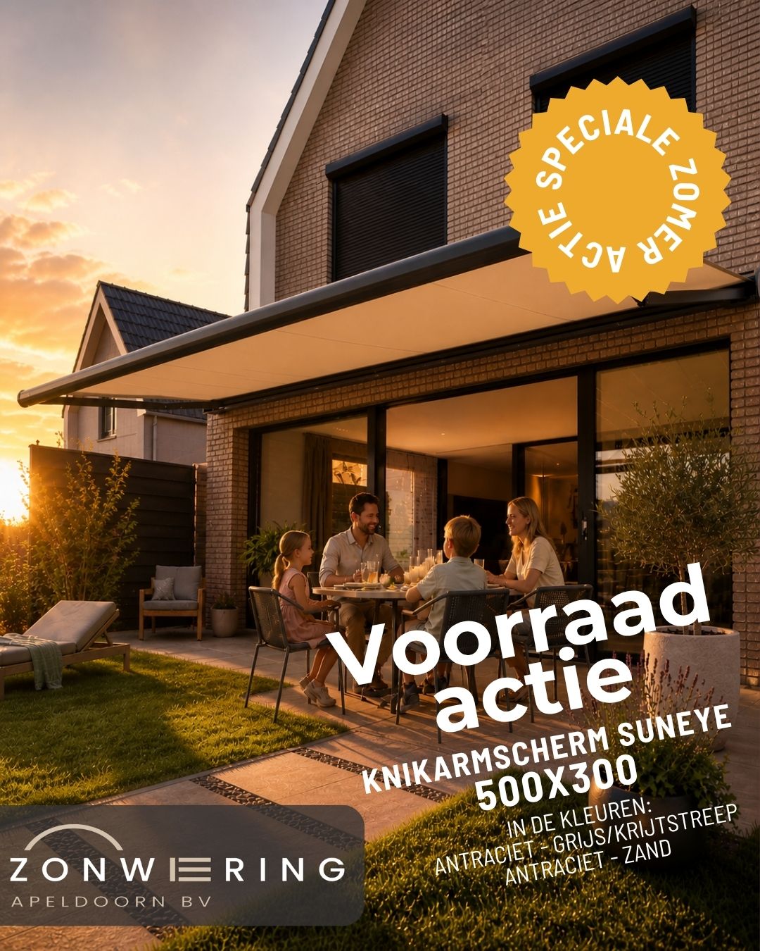 knikarscherm direct uit voorraad leverbaar